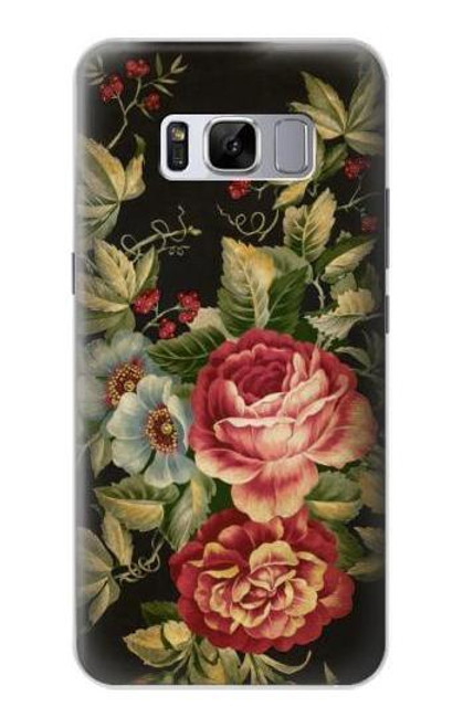 W3013 Vintage Antique Roses Funda Carcasa Case y Caso Del Tirón Funda para Samsung Galaxy S8 Plus