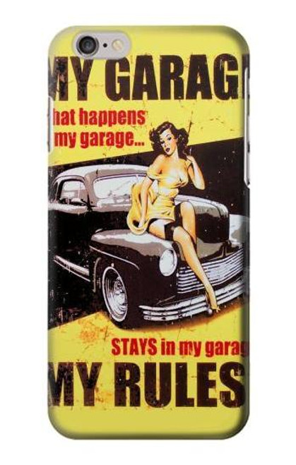 W3198 My Garage Pinup Girl Funda Carcasa Case y Caso Del Tirón Funda para iPhone 6 6S