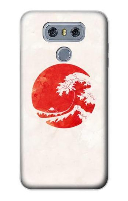 W3237 Waves Japan Flag Funda Carcasa Case y Caso Del Tirón Funda para LG G6