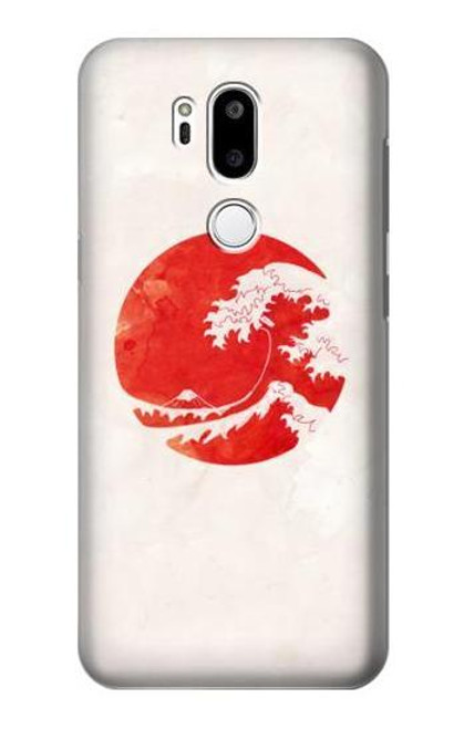 W3237 Waves Japan Flag Funda Carcasa Case y Caso Del Tirón Funda para LG G7 ThinQ