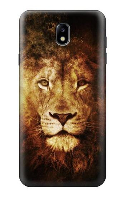 W3182 Lion Funda Carcasa Case y Caso Del Tirón Funda para Samsung Galaxy J7 (2018), J7 Aero, J7 Top, J7 Aura, J7 Crown, J7 Refine, J7 Eon, J7 V 2nd Gen, J7 Star