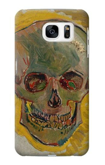 W3359 Vincent Van Gogh Skull Funda Carcasa Case y Caso Del Tirón Funda para Samsung Galaxy S7