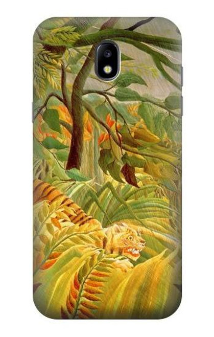 W3344 Henri Rousseau Tiger in a Tropical Storm Funda Carcasa Case y Caso Del Tirón Funda para Samsung Galaxy J5 (2017) EU Version