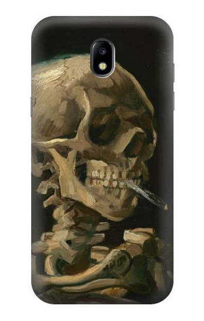 W3358 Vincent Van Gogh Skeleton Cigarette Funda Carcasa Case y Caso Del Tirón Funda para Samsung Galaxy J5 (2017) EU Version