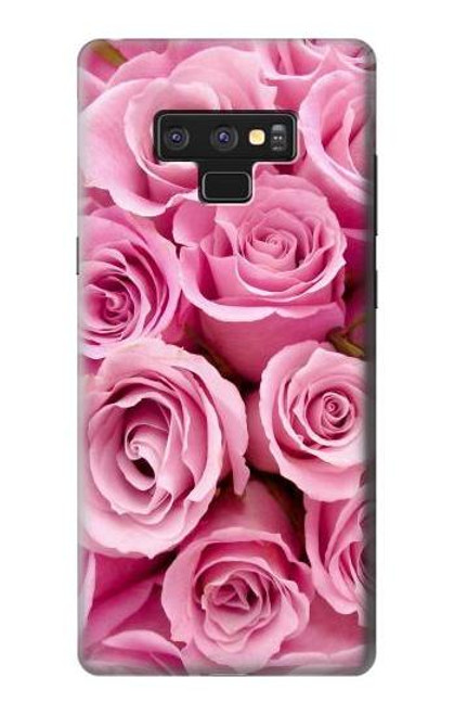 W2943 Pink Rose Funda Carcasa Case y Caso Del Tirón Funda para Note 9 Samsung Galaxy Note9