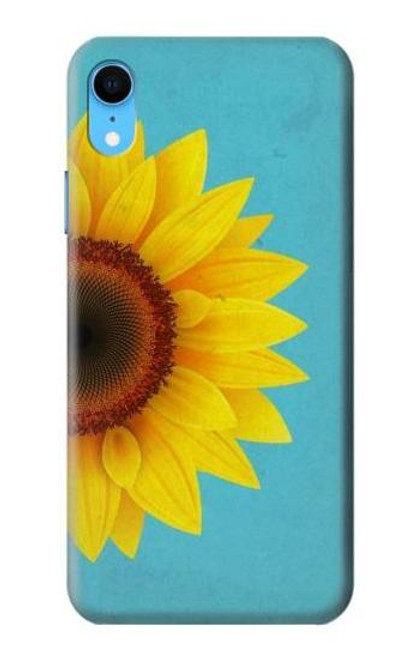 W3039 Vintage Sunflower Blue Funda Carcasa Case y Caso Del Tirón Funda para iPhone XR