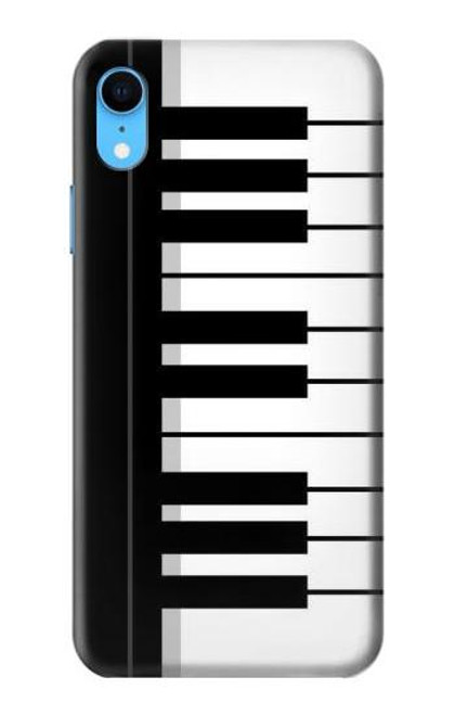 W3078 Black and White Piano Keyboard Funda Carcasa Case y Caso Del Tirón Funda para iPhone XR