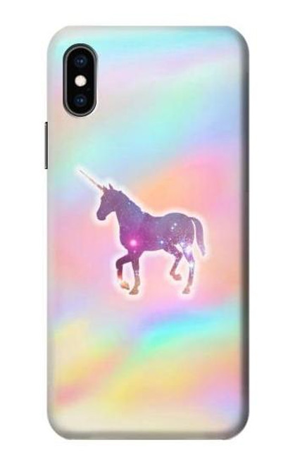 W3203 Rainbow Unicorn Funda Carcasa Case y Caso Del Tirón Funda para iPhone X, iPhone XS
