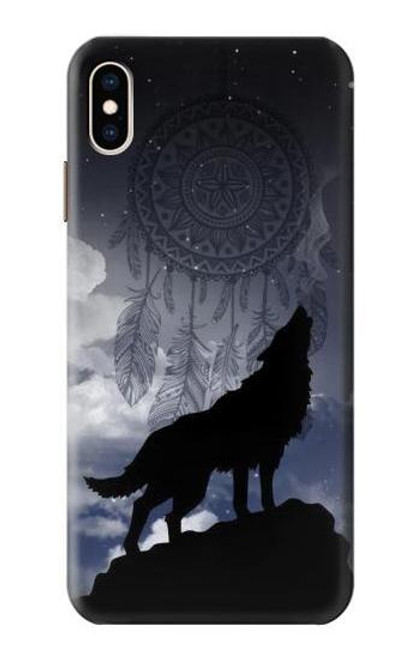 W3011 Dream Catcher Wolf Howling Funda Carcasa Case y Caso Del Tirón Funda para iPhone XS Max