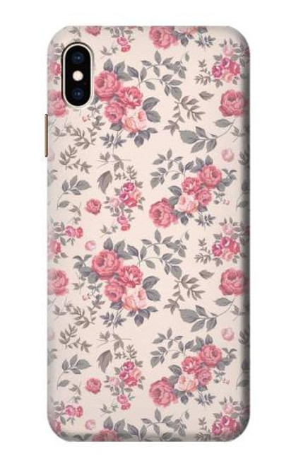 W3095 Vintage Rose Pattern Funda Carcasa Case y Caso Del Tirón Funda para iPhone XS Max