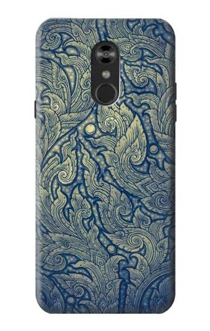 W0568 Thai Art Funda Carcasa Case y Caso Del Tirón Funda para LG Q Stylo 4, LG Q Stylus