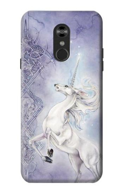 W1134 White Horse Unicorn Funda Carcasa Case y Caso Del Tirón Funda para LG Q Stylo 4, LG Q Stylus