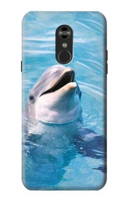 W1291 Dolphin Funda Carcasa Case y Caso Del Tirón Funda para LG Q Stylo 4, LG Q Stylus