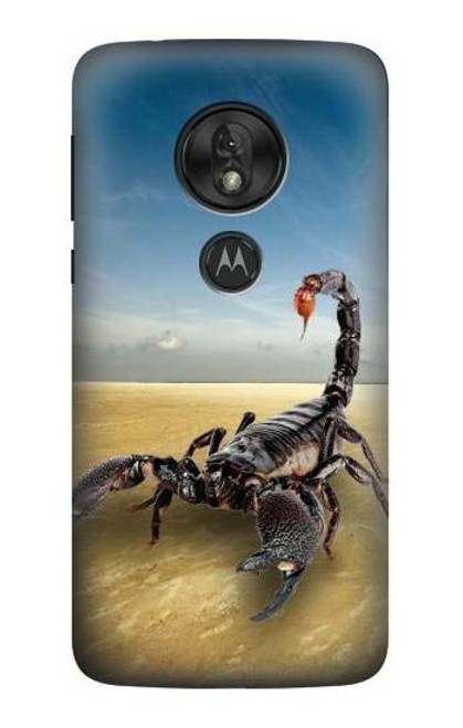 W0150 Desert Scorpion Funda Carcasa Case y Caso Del Tirón Funda para Motorola Moto G7 Power