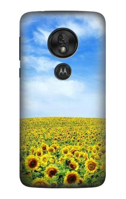 W0232 Sunflower Funda Carcasa Case y Caso Del Tirón Funda para Motorola Moto G7 Power