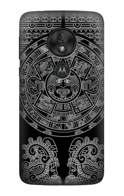 W1838 Mayan Pattern Funda Carcasa Case y Caso Del Tirón Funda para Motorola Moto G7 Power