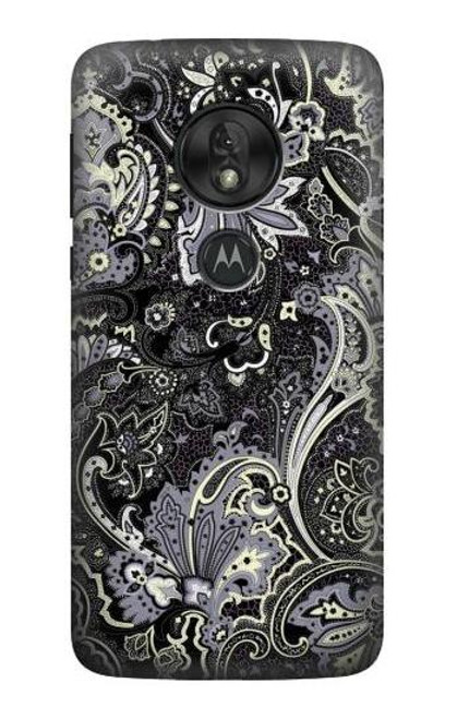 W3251 Batik Flower Pattern Funda Carcasa Case y Caso Del Tirón Funda para Motorola Moto G7 Power