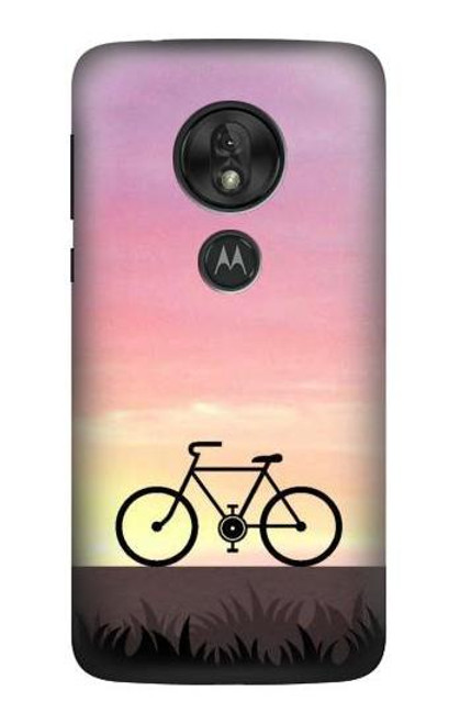 W3252 Bicycle Sunset Funda Carcasa Case y Caso Del Tirón Funda para Motorola Moto G7 Power