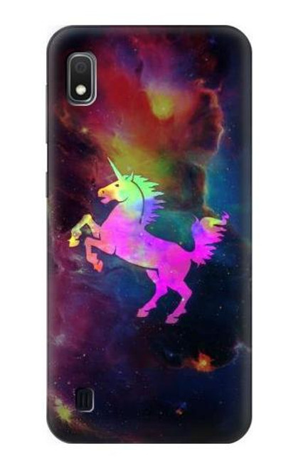 W2486 Rainbow Unicorn Nebula Space Funda Carcasa Case y Caso Del Tirón Funda para Samsung Galaxy A10