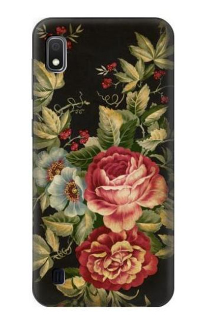 W3013 Vintage Antique Roses Funda Carcasa Case y Caso Del Tirón Funda para Samsung Galaxy A10