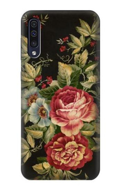 W3013 Vintage Antique Roses Funda Carcasa Case y Caso Del Tirón Funda para Samsung Galaxy A50