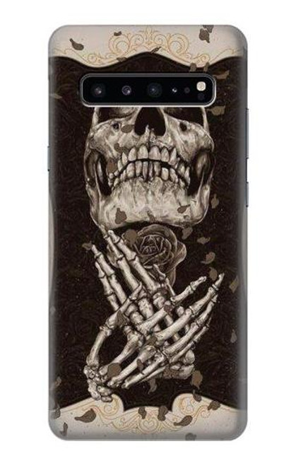 W1676 Skull Rose Funda Carcasa Case y Caso Del Tirón Funda para Samsung Galaxy S10 5G