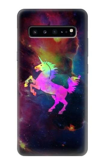 W2486 Rainbow Unicorn Nebula Space Funda Carcasa Case y Caso Del Tirón Funda para Samsung Galaxy S10 5G