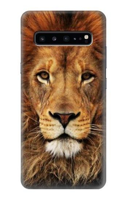 W2870 Lion King of Beasts Funda Carcasa Case y Caso Del Tirón Funda para Samsung Galaxy S10 5G