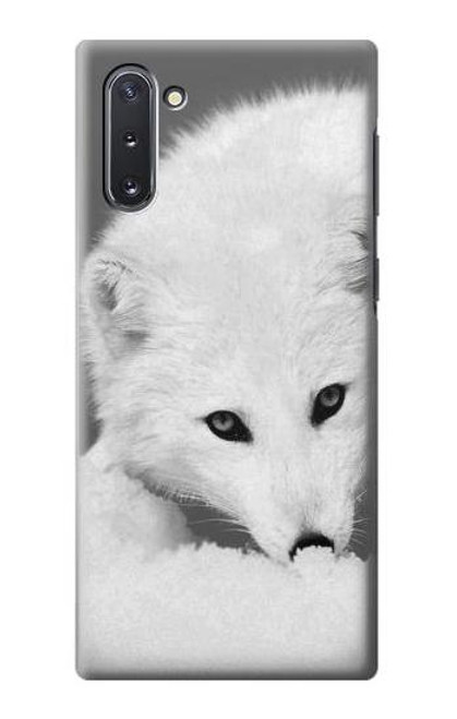 W2569 White Arctic Fox Funda Carcasa Case y Caso Del Tirón Funda para Samsung Galaxy Note 10