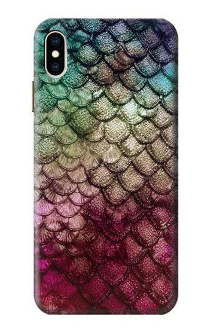 W3539 Mermaid Fish Scale Funda Carcasa Case y Caso Del Tirón Funda para iPhone XS Max