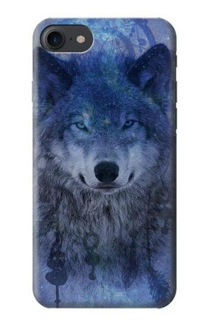 W3410 Wolf Dream Catcher Funda Carcasa Case y Caso Del Tirón Funda para iPhone 7, iPhone 8, iPhone SE (2020) (2022)