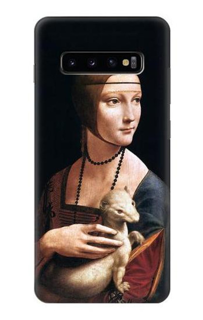 W3471 Lady Ermine Leonardo da Vinci Funda Carcasa Case y Caso Del Tirón Funda para Samsung Galaxy S10 Plus