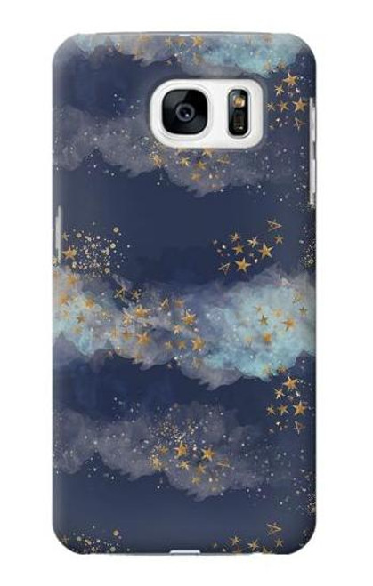 W3364 Gold Star Sky Funda Carcasa Case y Caso Del Tirón Funda para Samsung Galaxy S7