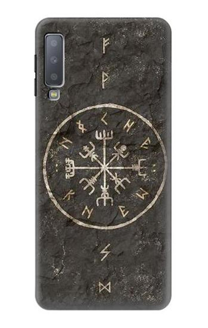 W3413 Norse Ancient Viking Symbol Funda Carcasa Case y Caso Del Tirón Funda para Samsung Galaxy A7 (2018)