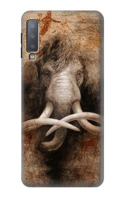 W3427 Mammoth Ancient Cave Art Funda Carcasa Case y Caso Del Tirón Funda para Samsung Galaxy A7 (2018)