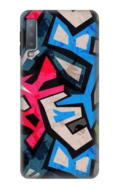 W3445 Graffiti Street Art Funda Carcasa Case y Caso Del Tirón Funda para Samsung Galaxy A7 (2018)