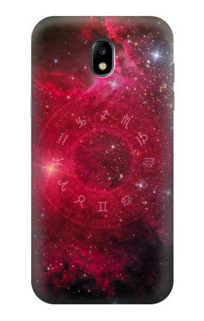 W3368 Zodiac Red Galaxy Funda Carcasa Case y Caso Del Tirón Funda para Samsung Galaxy J5 (2017) EU Version