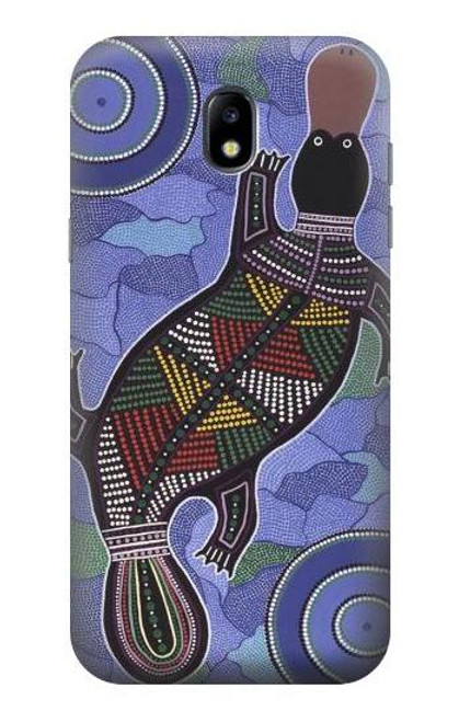 W3387 Platypus Australian Aboriginal Art Funda Carcasa Case y Caso Del Tirón Funda para Samsung Galaxy J5 (2017) EU Version