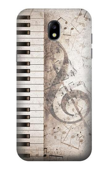 W3390 Music Note Funda Carcasa Case y Caso Del Tirón Funda para Samsung Galaxy J5 (2017) EU Version