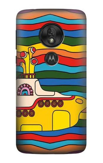 W3599 Hippie Submarine Funda Carcasa Case y Caso Del Tirón Funda para Motorola Moto G7 Power