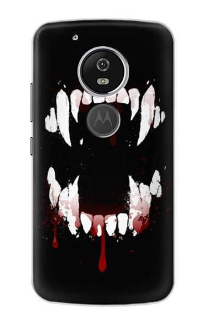 W3527 Vampire Teeth Bloodstain Funda Carcasa Case y Caso Del Tirón Funda para Motorola Moto G6 Play, Moto G6 Forge, Moto E5