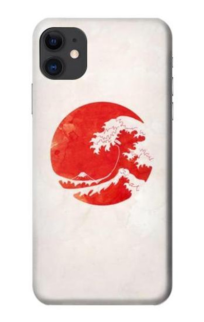 W3237 Waves Japan Flag Funda Carcasa Case y Caso Del Tirón Funda para iPhone 11