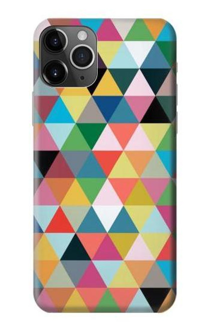W3049 Triangles Vibrant Colors Funda Carcasa Case y Caso Del Tirón Funda para iPhone 11 Pro