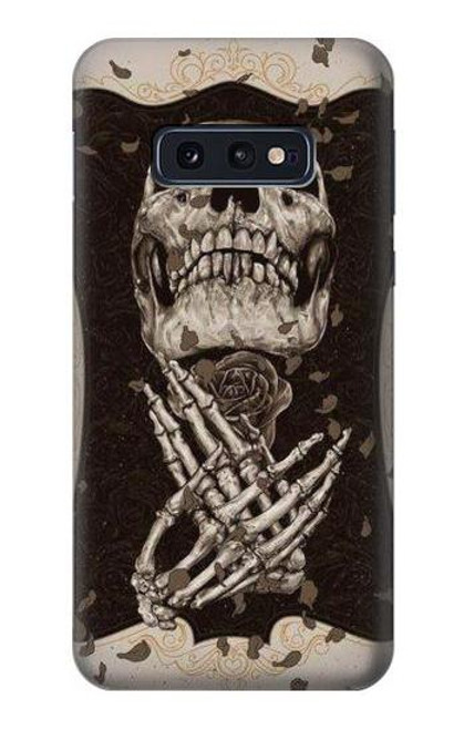 W1676 Skull Rose Funda Carcasa Case y Caso Del Tirón Funda para Samsung Galaxy S10e