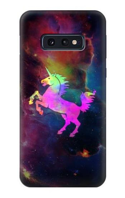 W2486 Rainbow Unicorn Nebula Space Funda Carcasa Case y Caso Del Tirón Funda para Samsung Galaxy S10e