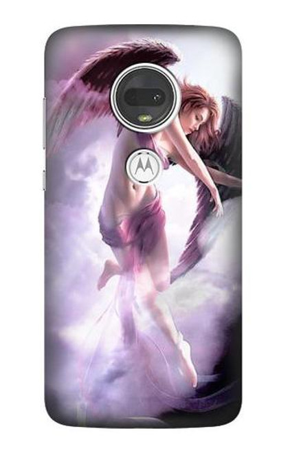 W0407 Fantasy Angel Funda Carcasa Case y Caso Del Tirón Funda para Motorola Moto G7, Moto G7 Plus