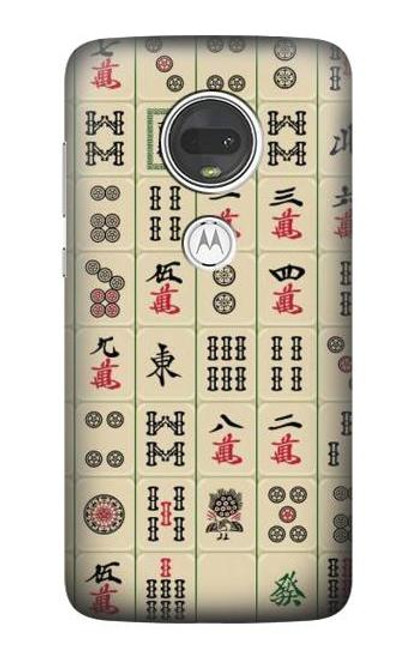 W0802 Mahjong Funda Carcasa Case y Caso Del Tirón Funda para Motorola Moto G7, Moto G7 Plus