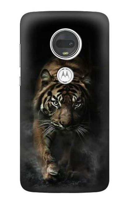 W0877 Bengal Tiger Funda Carcasa Case y Caso Del Tirón Funda para Motorola Moto G7, Moto G7 Plus