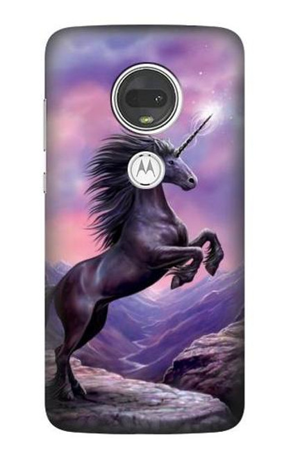 W1461 Unicorn Fantasy Horse Funda Carcasa Case y Caso Del Tirón Funda para Motorola Moto G7, Moto G7 Plus