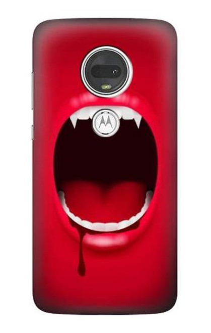 W2103 Vampire Mouth Funda Carcasa Case y Caso Del Tirón Funda para Motorola Moto G7, Moto G7 Plus